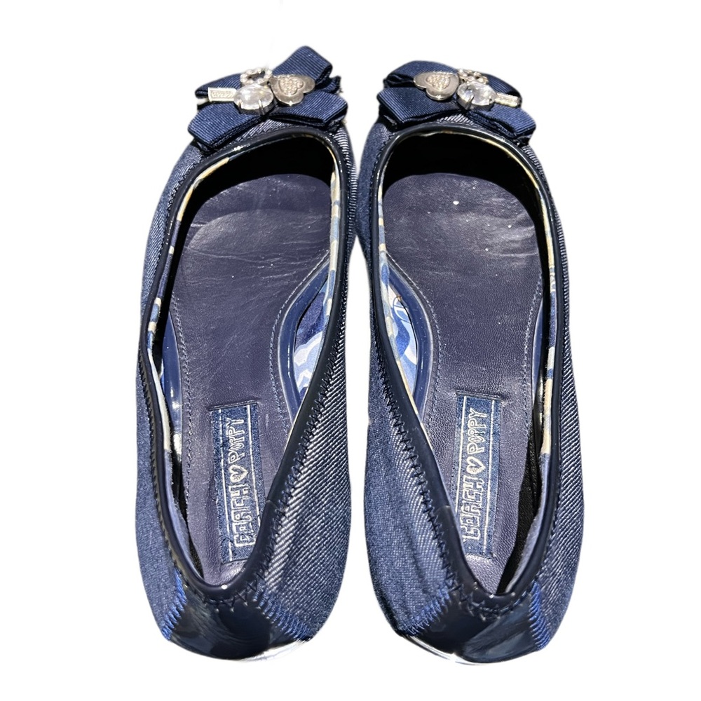 COACH Poppy Caper Navy Blue Ballet Flats - Picture 3 of 6